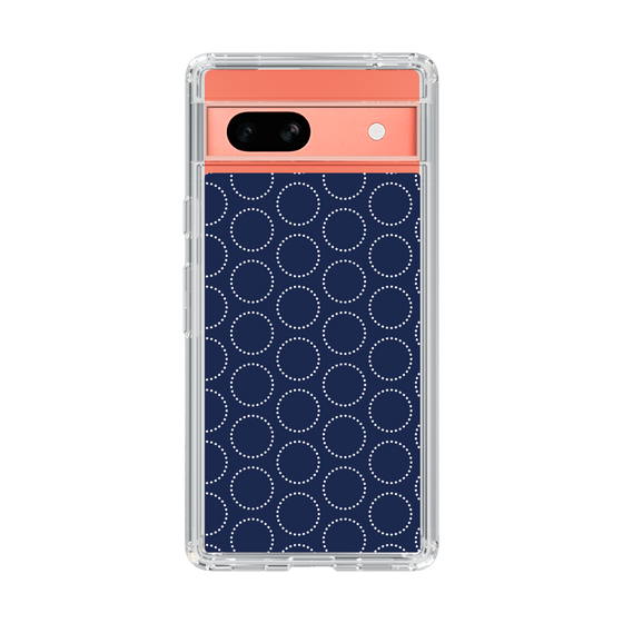 スリムプロテクションケース［ Dot Circle - Navy ］