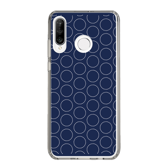 スリムプロテクションケース［ Dot Circle - Navy ］