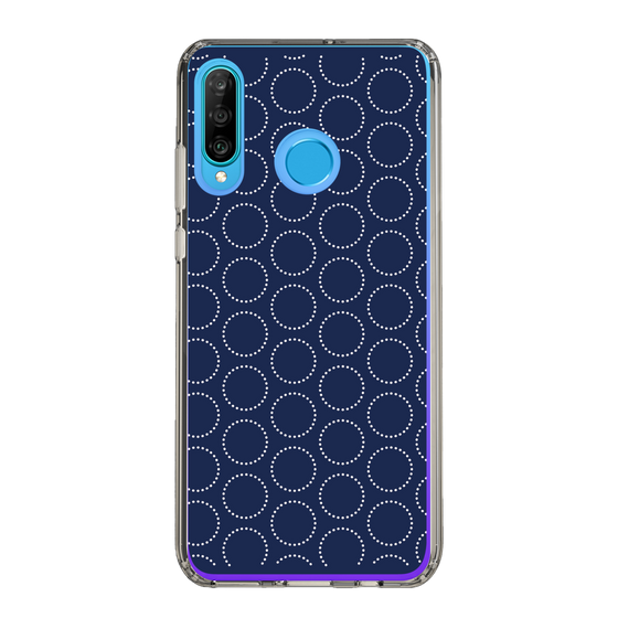 スリムプロテクションケース［ Dot Circle - Navy ］