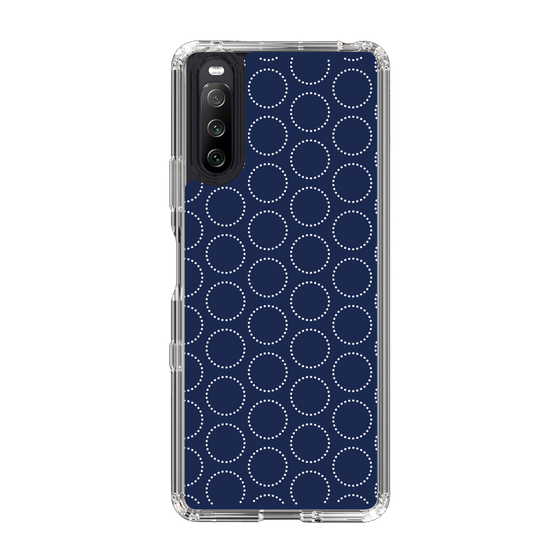 スリムプロテクションケース［ Dot Circle - Navy ］