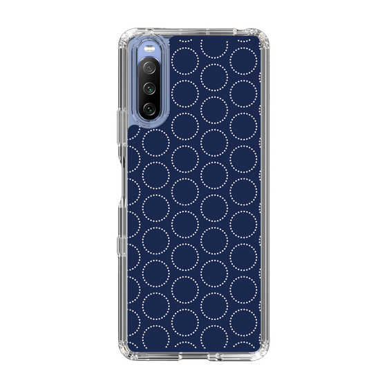 スリムプロテクションケース［ Dot Circle - Navy ］