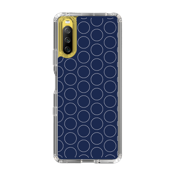 スリムプロテクションケース［ Dot Circle - Navy ］