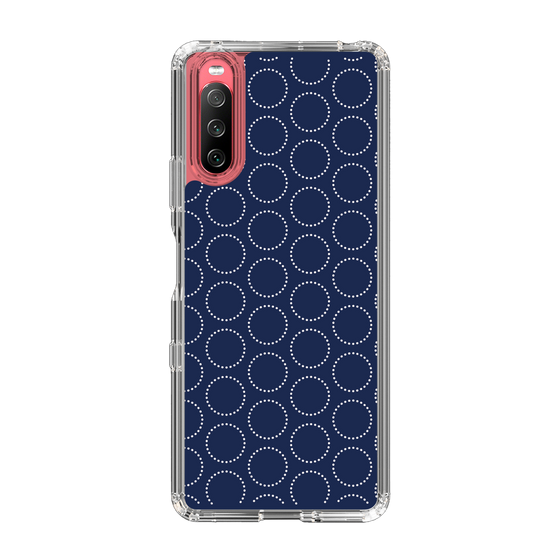 スリムプロテクションケース［ Dot Circle - Navy ］