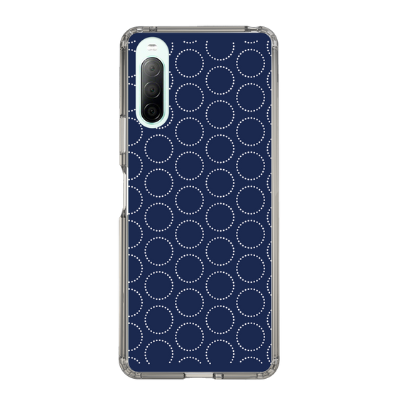 スリムプロテクションケース［ Dot Circle - Navy ］