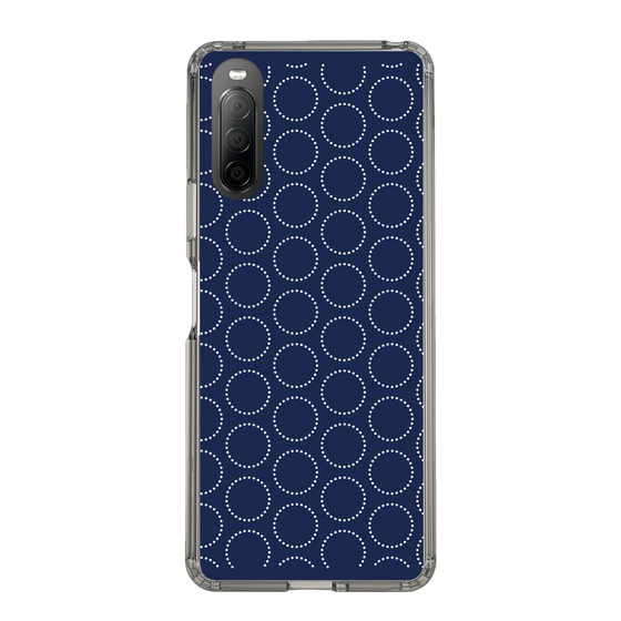 スリムプロテクションケース［ Dot Circle - Navy ］