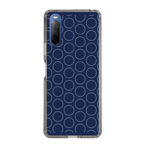 スリムプロテクションケース［ Dot Circle - Navy ］