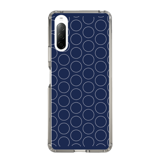 スリムプロテクションケース［ Dot Circle - Navy ］
