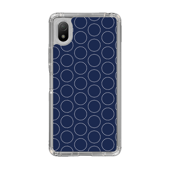 スリムプロテクションケース［ Dot Circle - Navy ］