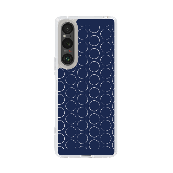 スリムプロテクションケース［ Dot Circle - Navy ］