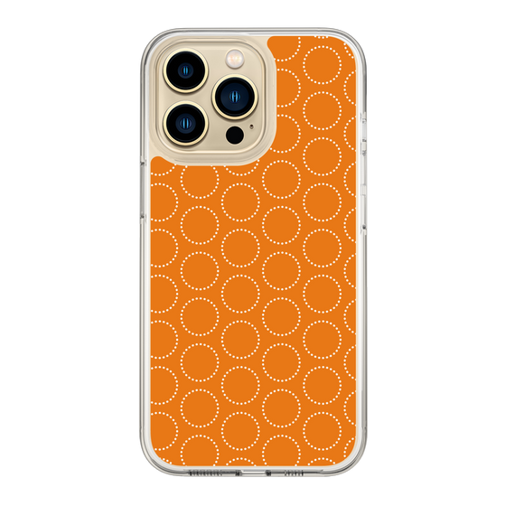 スリムプロテクションケース［ Dot Circle - Orange ］