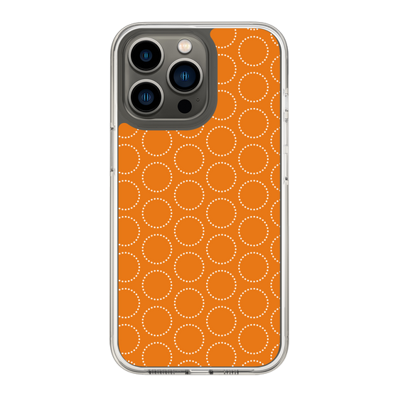 スリムプロテクションケース［ Dot Circle - Orange ］