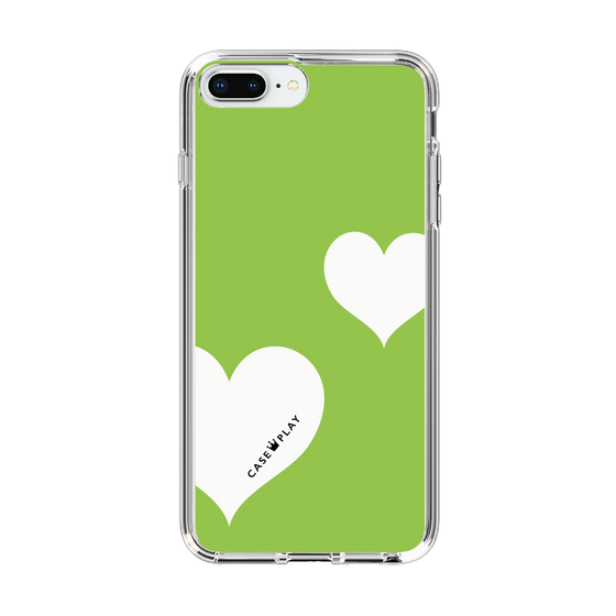 スリムプロテクションケース［ Two Hearts - Green ］
