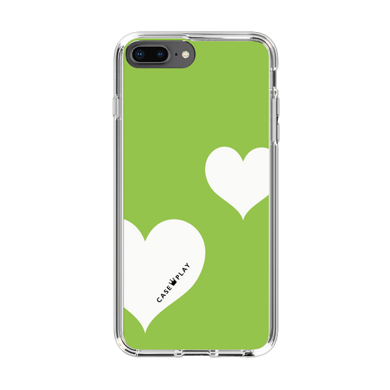 スリムプロテクションケース［ Two Hearts - Green ］