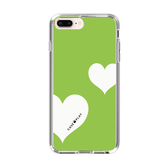 スリムプロテクションケース［ Two Hearts - Green ］