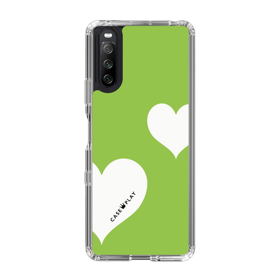 スリムプロテクションケース［ Two Hearts - Green ］