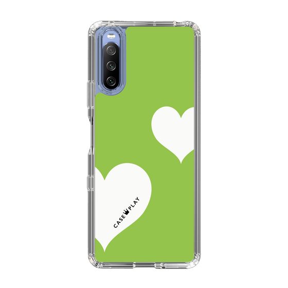 スリムプロテクションケース［ Two Hearts - Green ］