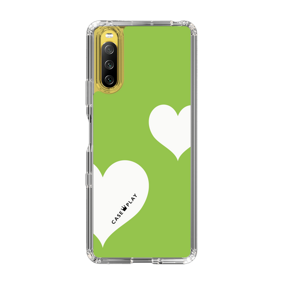 スリムプロテクションケース［ Two Hearts - Green ］