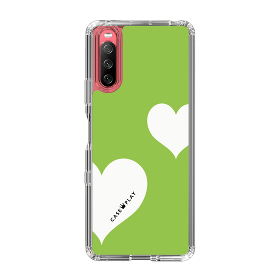 スリムプロテクションケース［ Two Hearts - Green ］