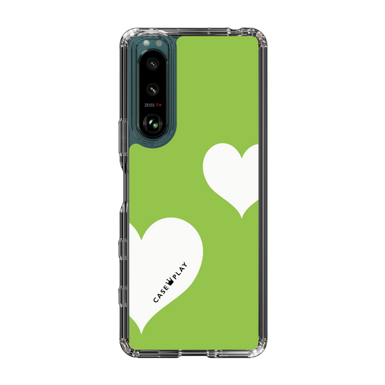 スリムプロテクションケース［ Two Hearts - Green ］