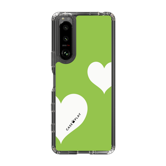 スリムプロテクションケース［ Two Hearts - Green ］