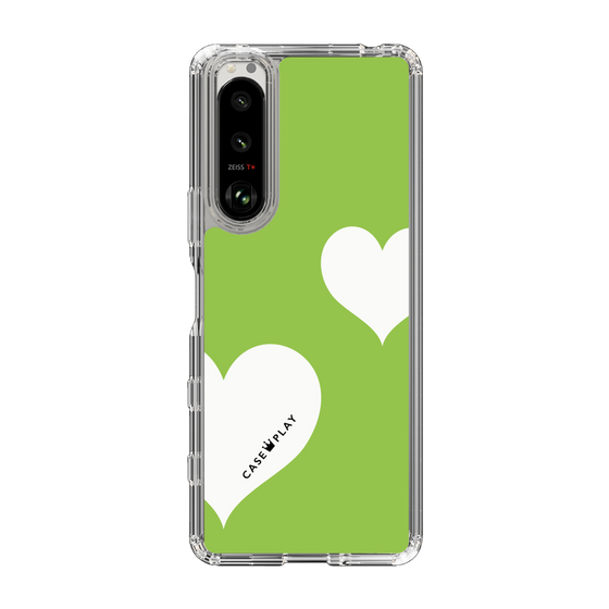 スリムプロテクションケース［ Two Hearts - Green ］