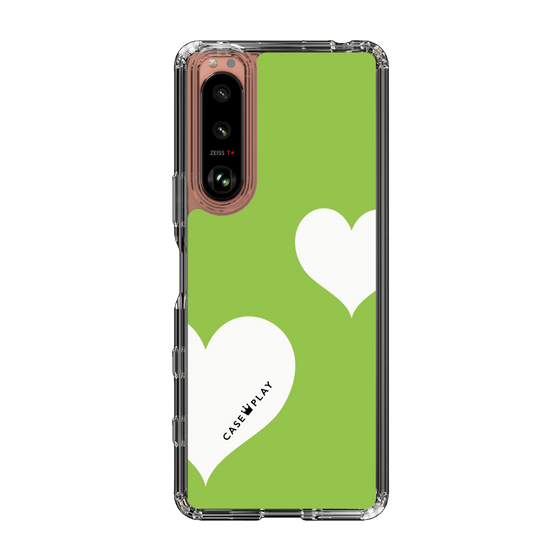 スリムプロテクションケース［ Two Hearts - Green ］