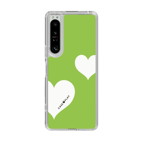 スリムプロテクションケース［ Two Hearts - Green ］