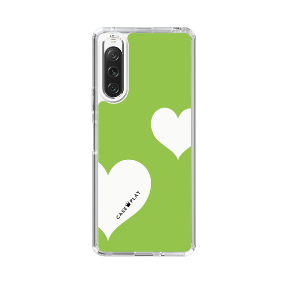 スリムプロテクションケース［ Two Hearts - Green ］