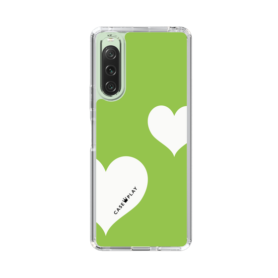 スリムプロテクションケース［ Two Hearts - Green ］
