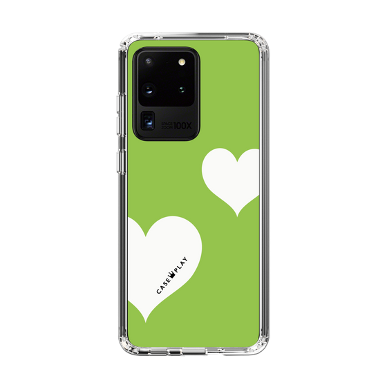 スリムプロテクションケース［ Two Hearts - Green ］