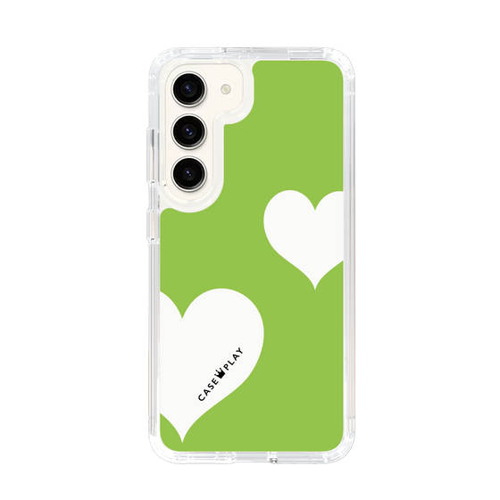 スリムプロテクションケース［ Two Hearts - Green ］