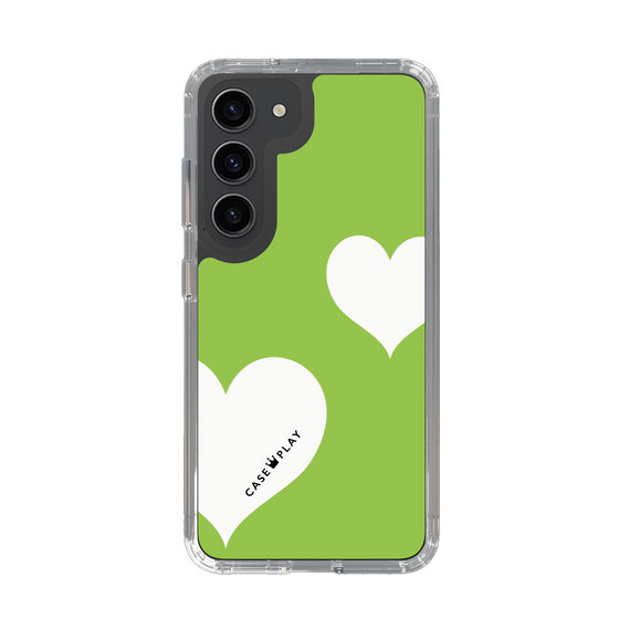 スリムプロテクションケース［ Two Hearts - Green ］