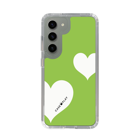スリムプロテクションケース［ Two Hearts - Green ］