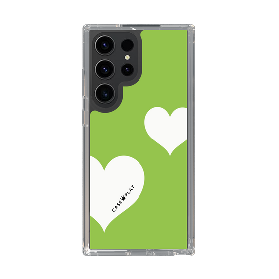 スリムプロテクションケース［ Two Hearts - Green ］