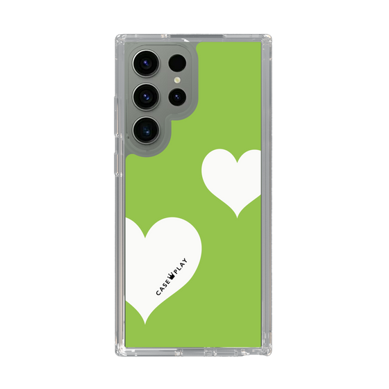 スリムプロテクションケース［ Two Hearts - Green ］
