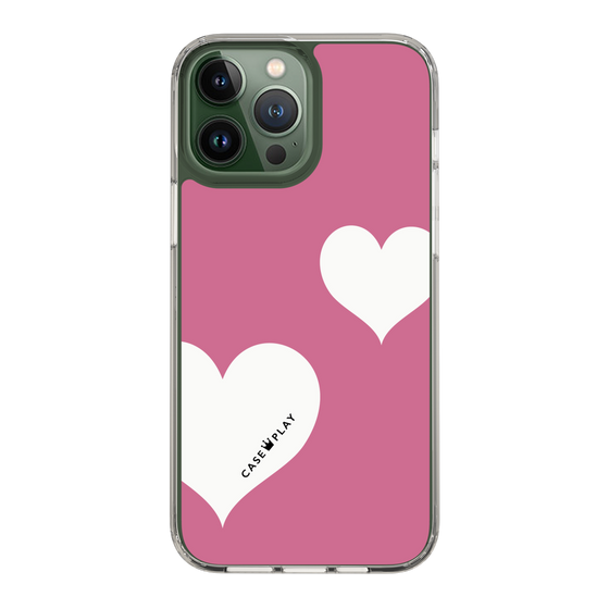 スリムプロテクションケース［ Two Hearts - Pink ］