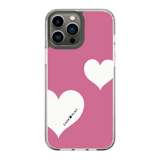 スリムプロテクションケース［ Two Hearts - Pink ］
