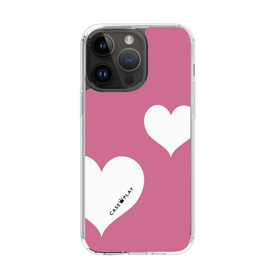 スリムプロテクションケース［ Two Hearts - Pink ］