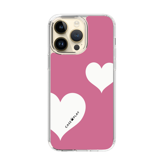 スリムプロテクションケース［ Two Hearts - Pink ］