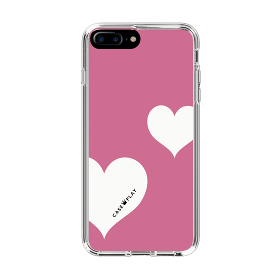 スリムプロテクションケース［ Two Hearts - Pink ］