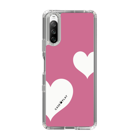 スリムプロテクションケース［ Two Hearts - Pink ］
