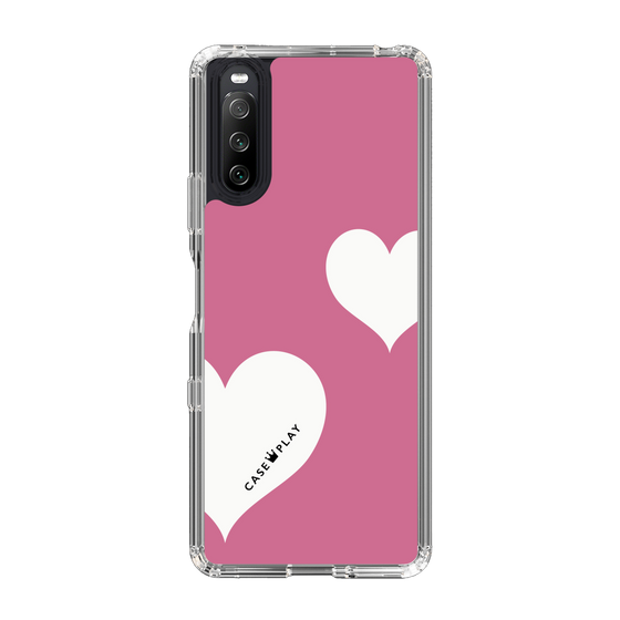 スリムプロテクションケース［ Two Hearts - Pink ］