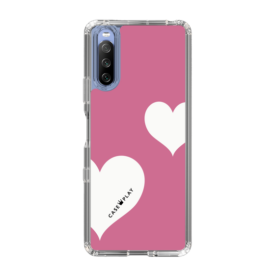 スリムプロテクションケース［ Two Hearts - Pink ］