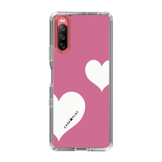 スリムプロテクションケース［ Two Hearts - Pink ］