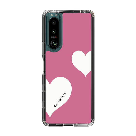 スリムプロテクションケース［ Two Hearts - Pink ］