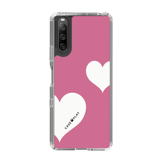 スリムプロテクションケース［ Two Hearts - Pink ］