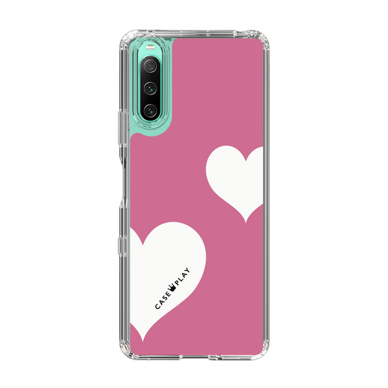 スリムプロテクションケース［ Two Hearts - Pink ］