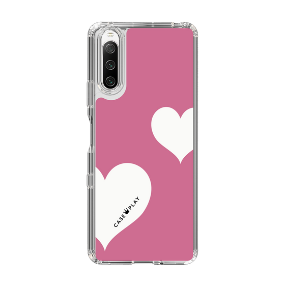 スリムプロテクションケース［ Two Hearts - Pink ］