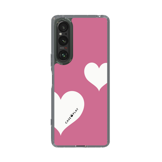 スリムプロテクションケース［ Two Hearts - Pink ］