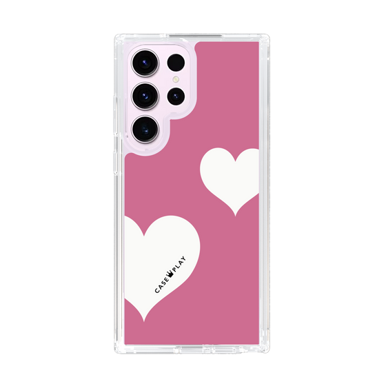 スリムプロテクションケース［ Two Hearts - Pink ］